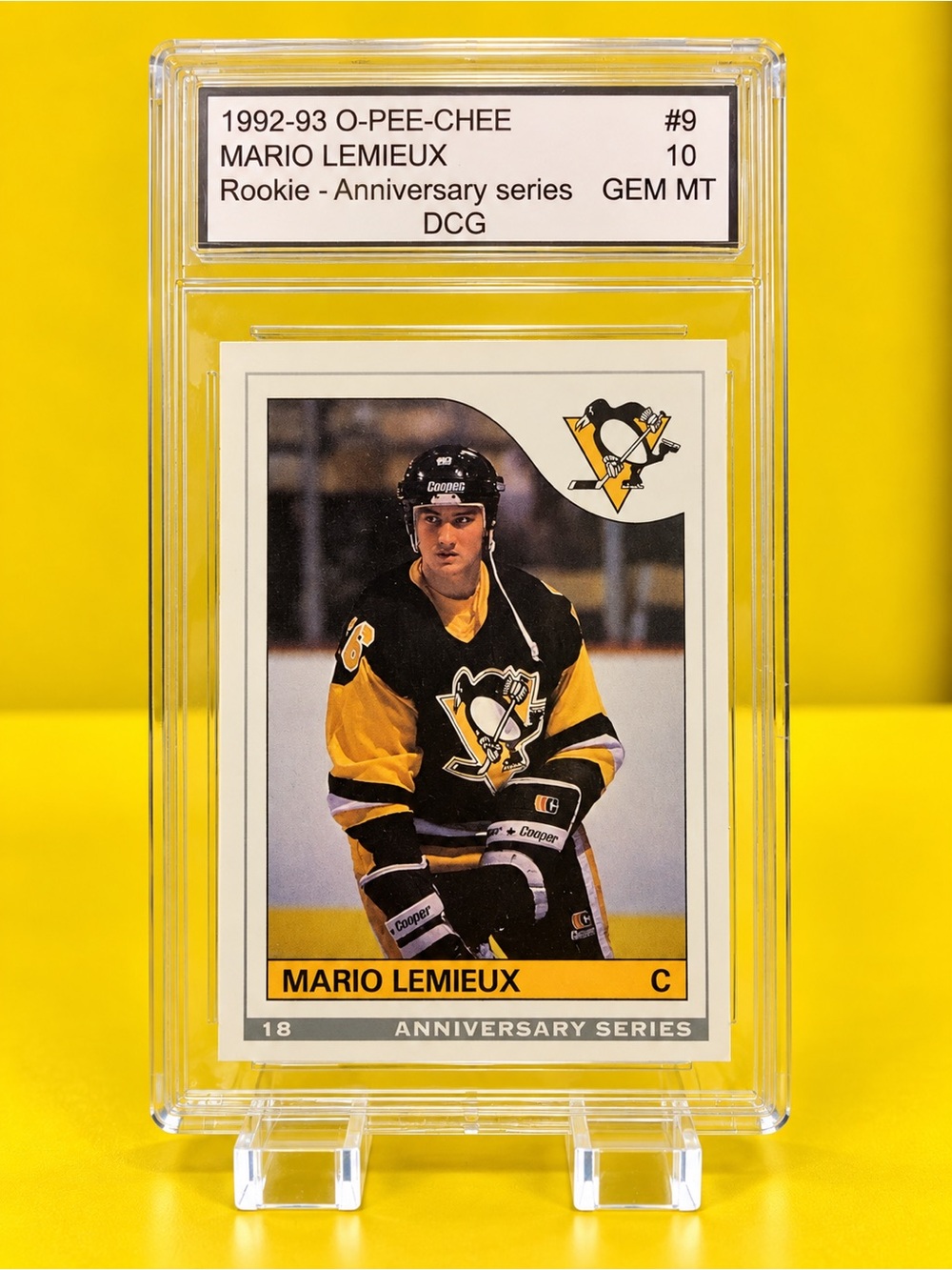 1992-93 Mario Lemieux Rookie Hockey Card - Pittsburg Penguins